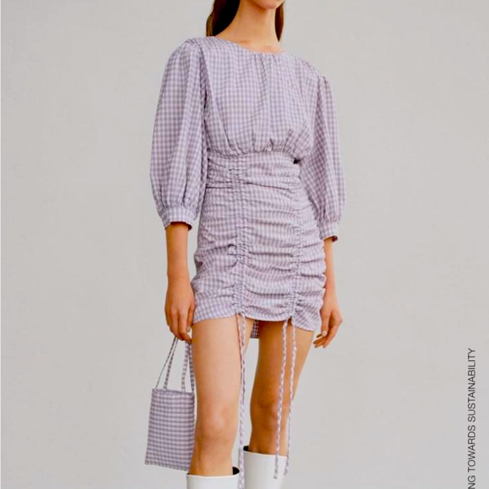 ZARA Gingham corduroy dress